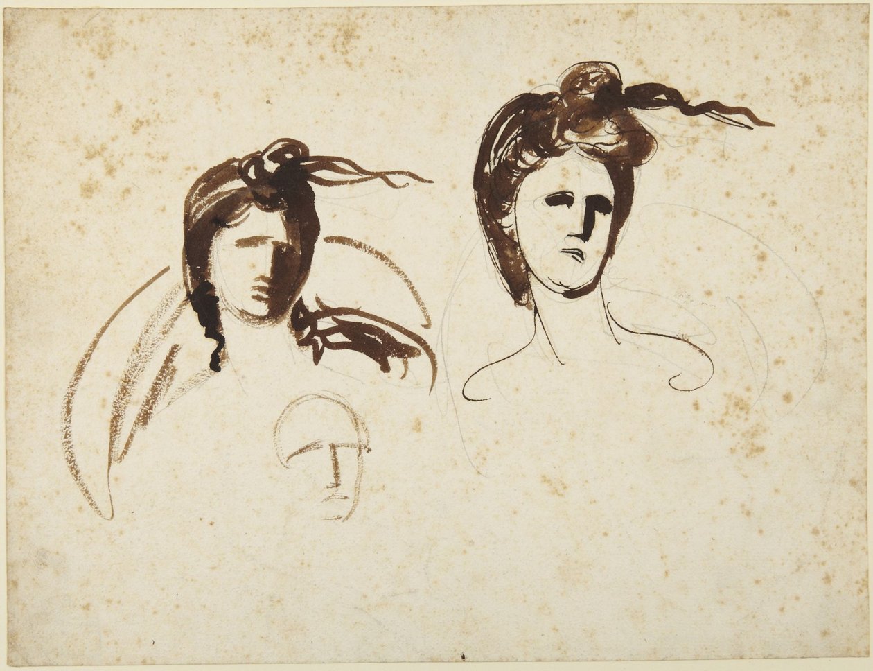 Studies naar het hoofd van een vrouw door George Romney