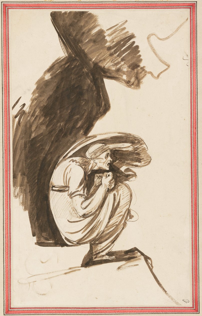 Studie voor *De heks van Lapland* door George Romney
