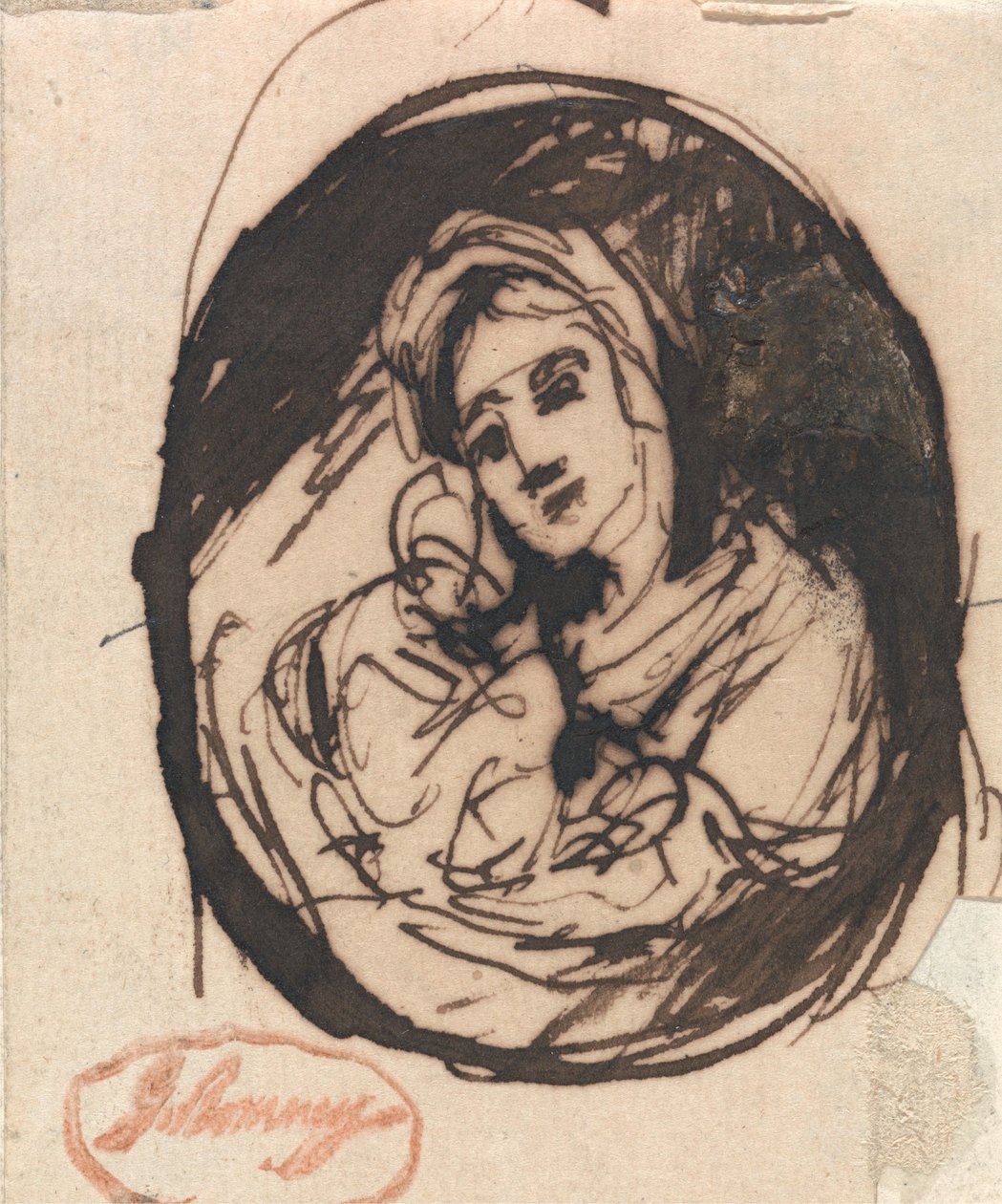Studie naar een moeder en kind door George Romney