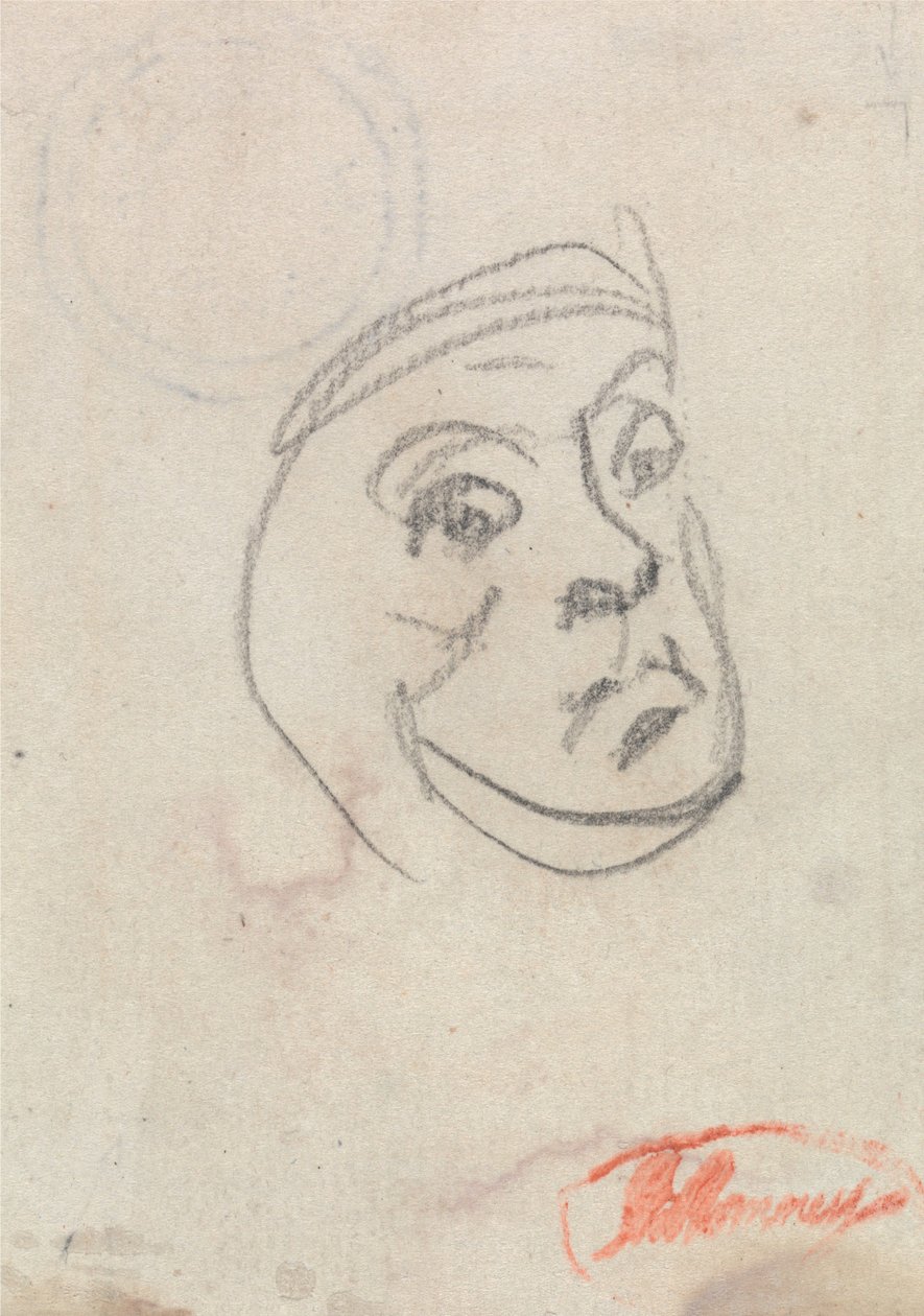 Studie van een hoofd door George Romney