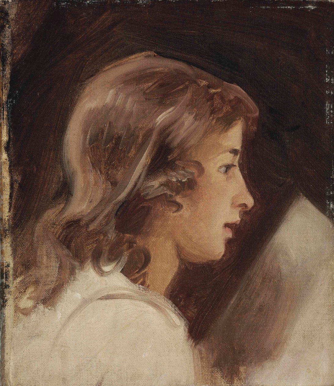 Studie van een lezende jongen, in profiel door George Romney