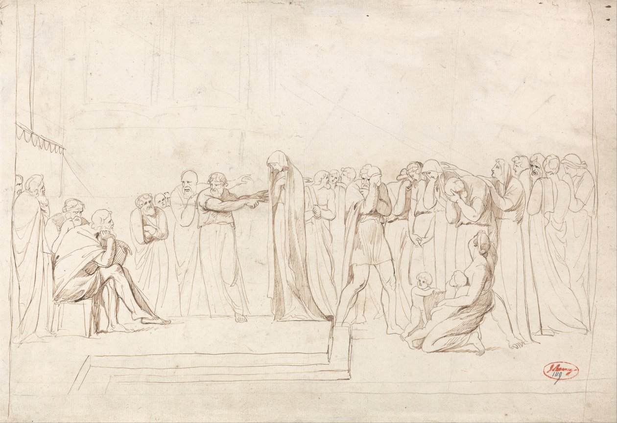 De beschuldiging van Susanna door de Ouderen door George Romney