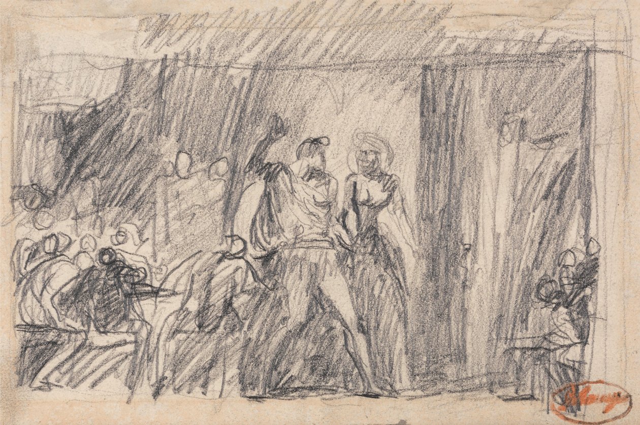 De banketscène door George Romney