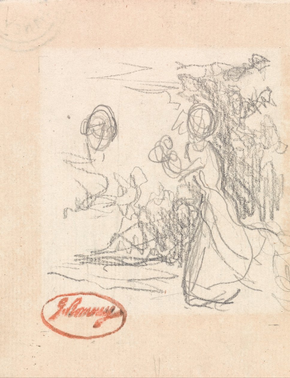 Jonge vrouw, mogelijk op de vlucht door George Romney