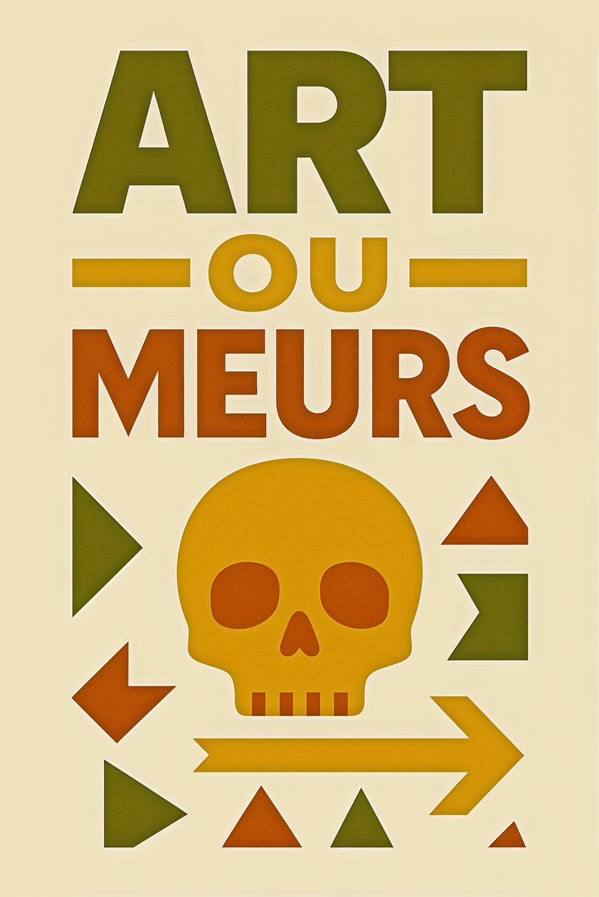 Art or Die-French, 2024 (acryl op doek) door George Rosaly
