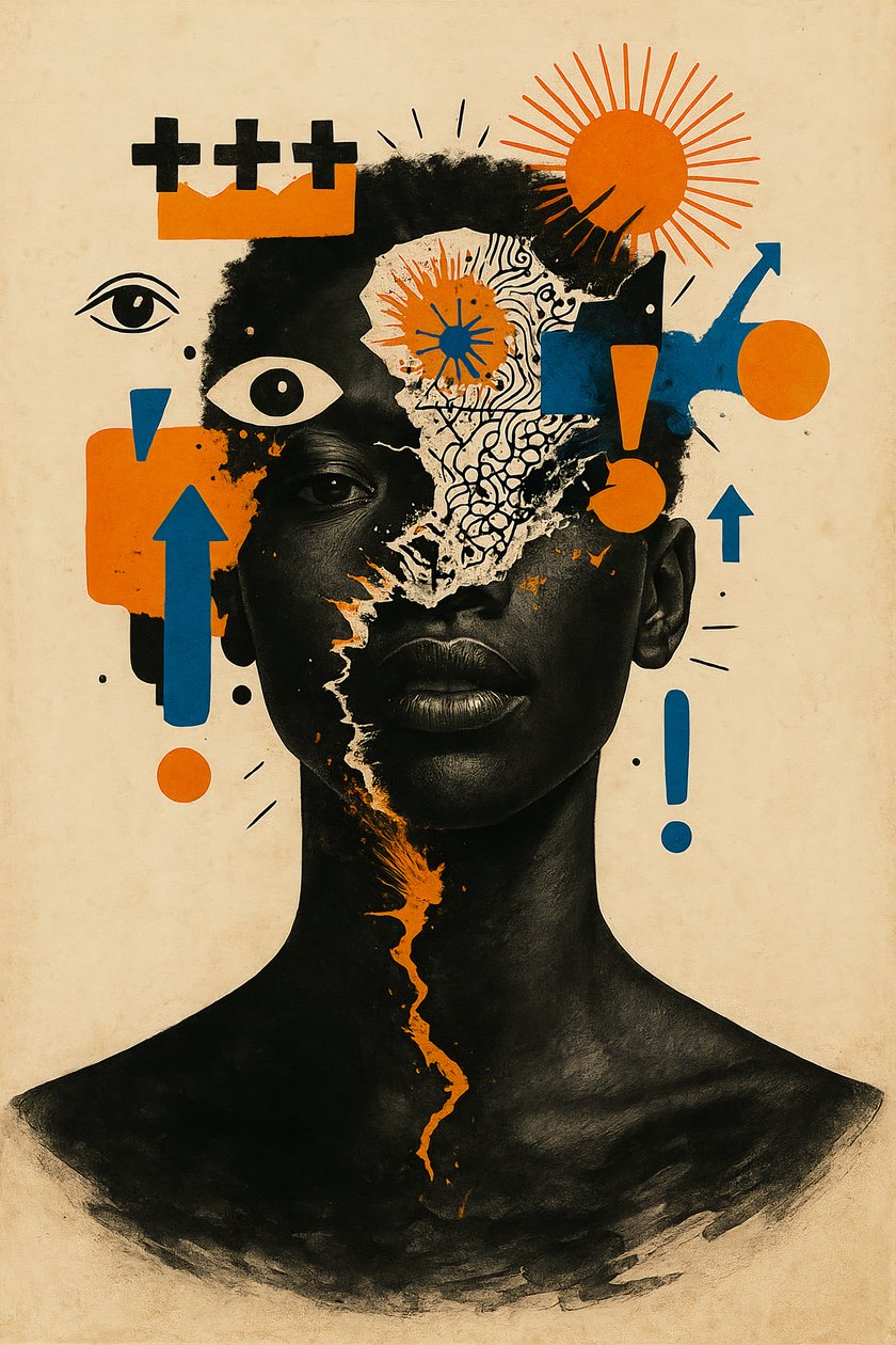 Beyond Survival, 2025 (acrylverf op doek) door George Rosaly