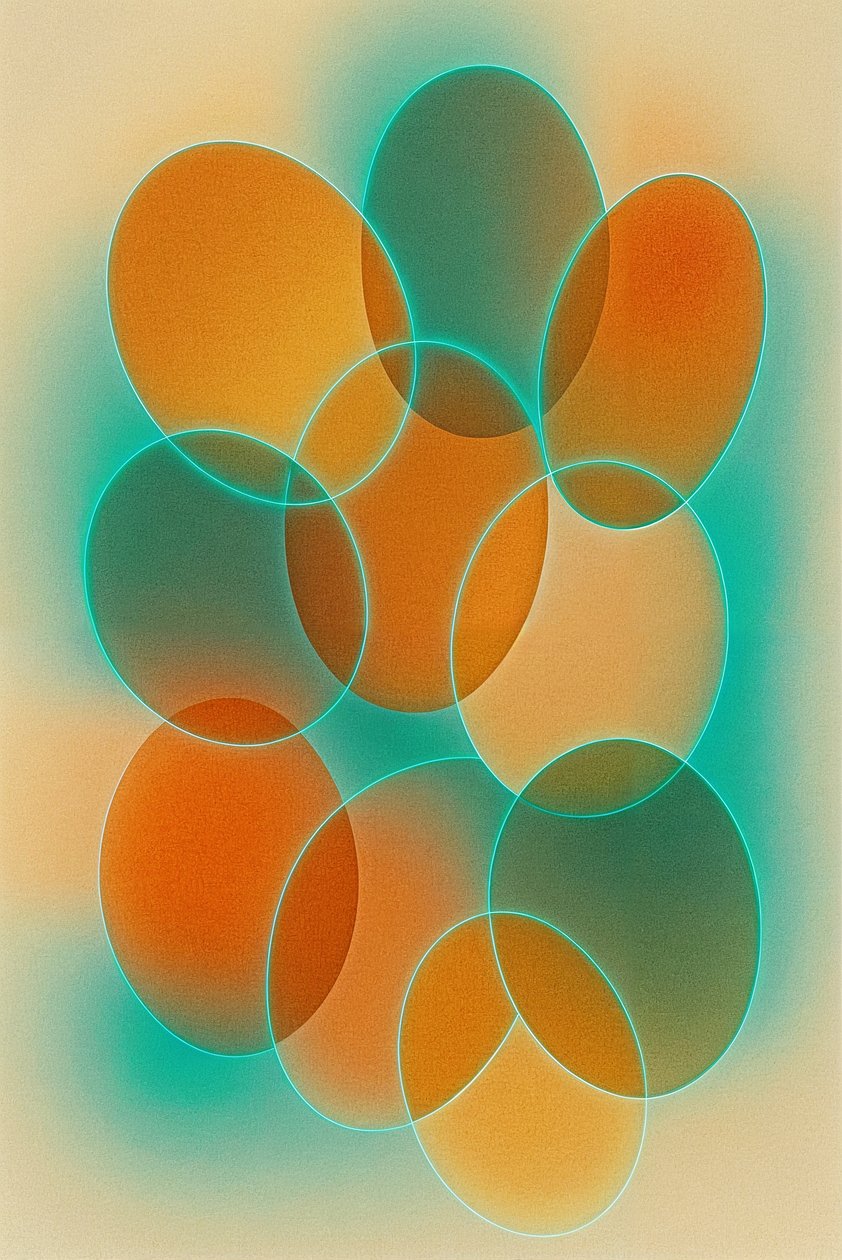 Collectieve frequentie, 2025 (acryl op doek) door George Rosaly