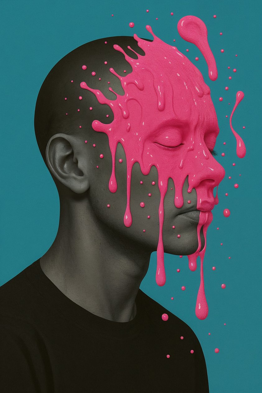 Glossed Over, 2025 (acryl op doek) door George Rosaly