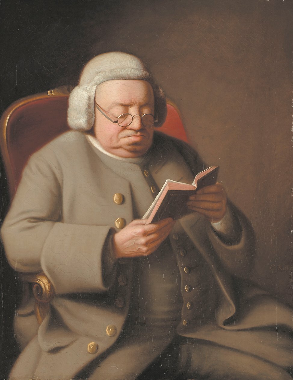 Portret van Isaac Brodeau die een Boek Leest, 18e eeuw door George Roth