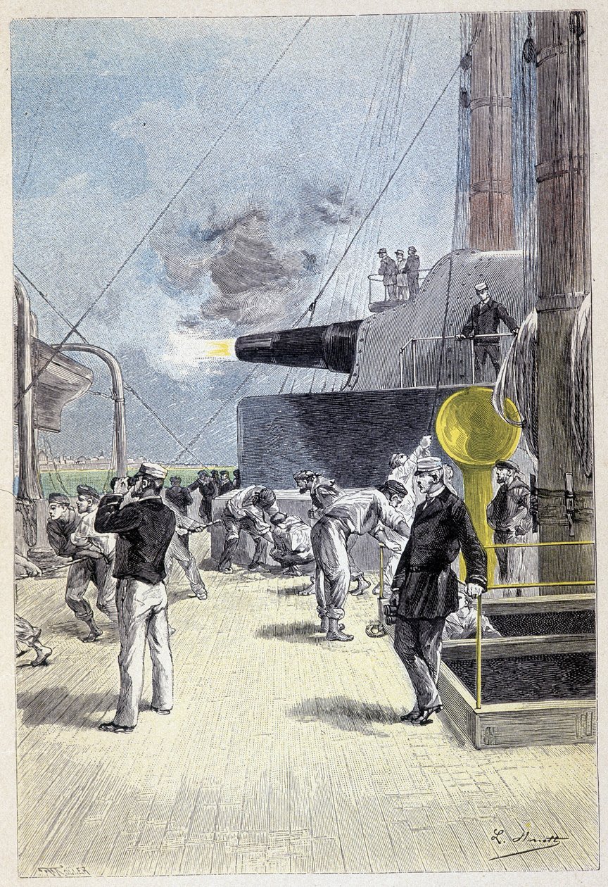 Een eerste schot op blanco vertrekt vanuit de toren (pagina 277) in "L