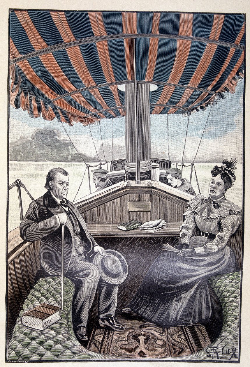 Aan boord van hun stoomjacht (pagina 384) in 