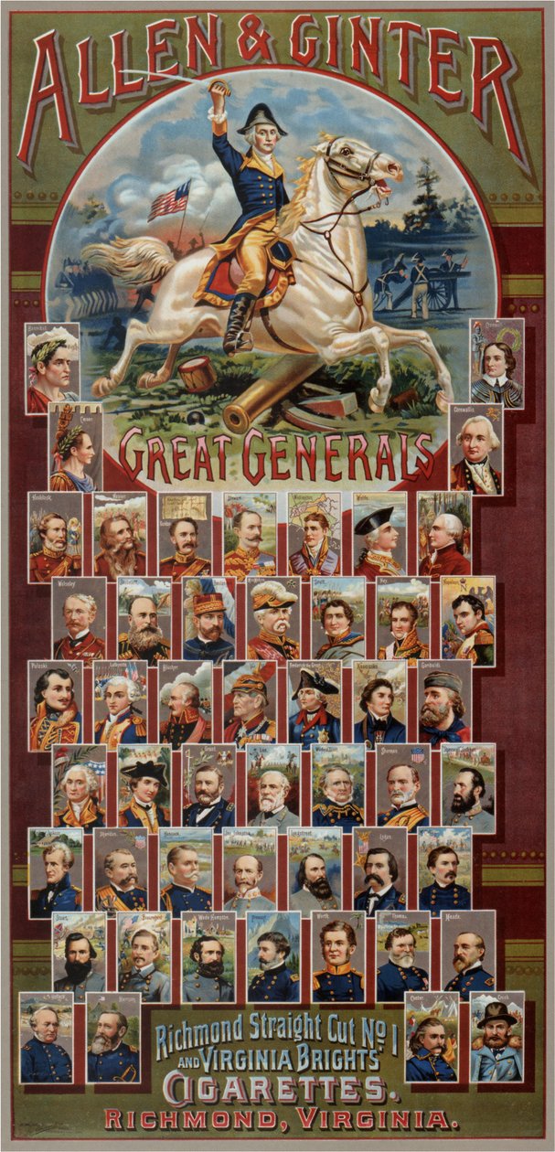 De Grote Generaals serie voor Allen & Ginter Cigarettes Brands door George S. Harris