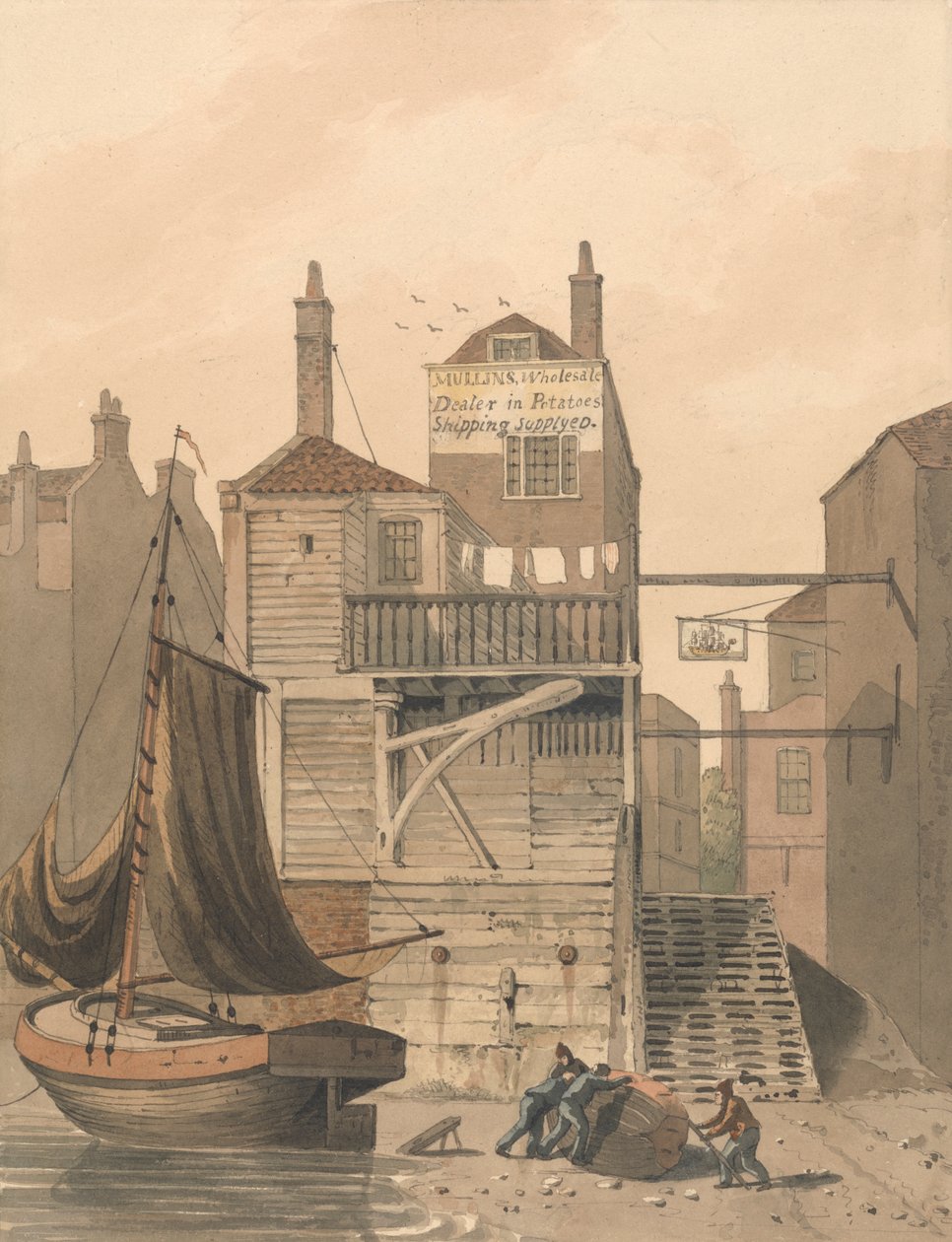 Shadwell bij de Ship Inn door George Shepheard