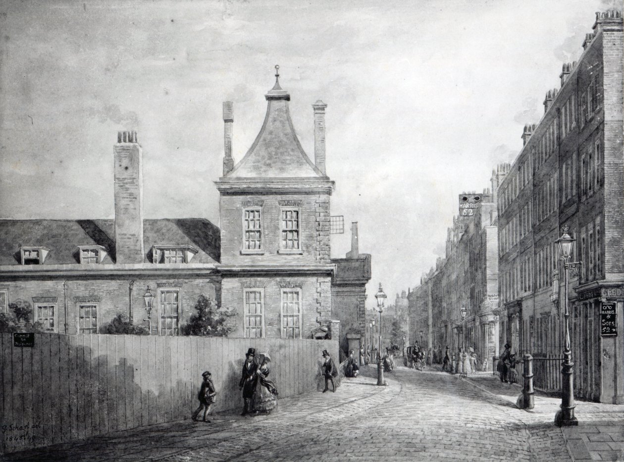 Montague House, Bloomsbury, Londen 1845-49 door George Snr Scharf