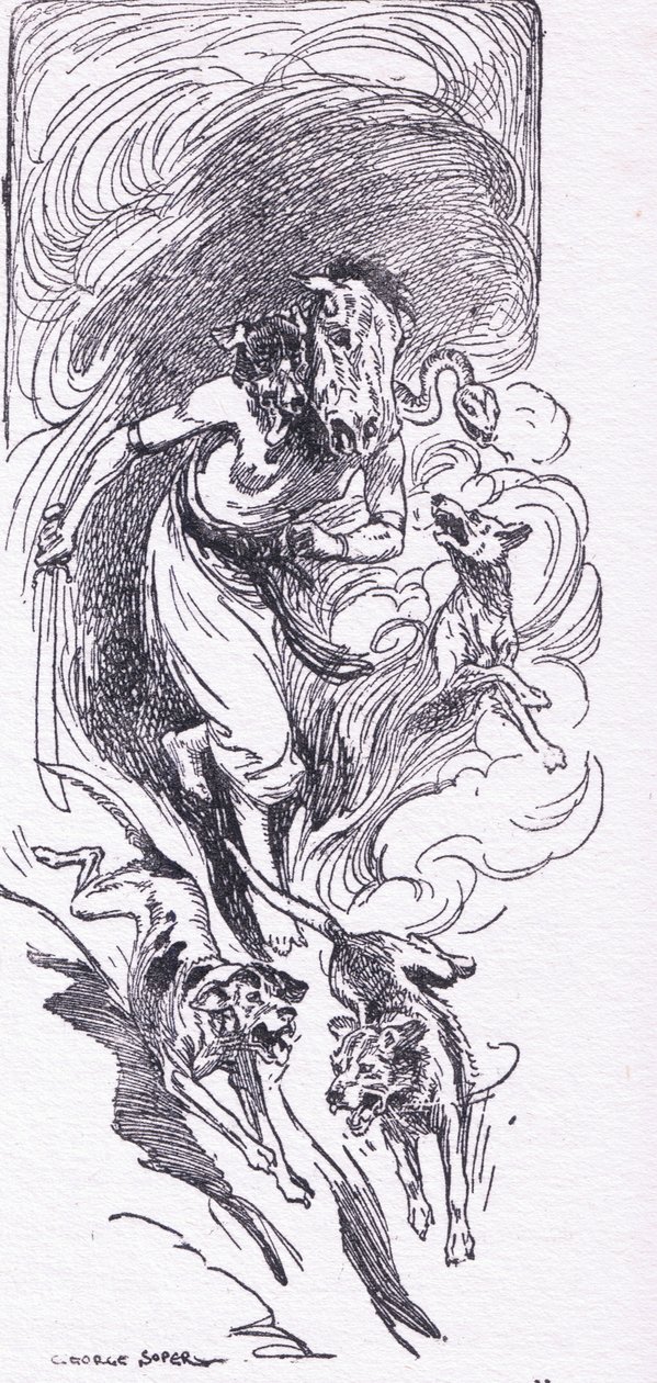 Brimo de wilde heksenjageres, uit De Helden uitgegeven door George Allen en Unwin 1929 door George Soper