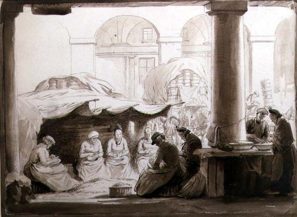 Erwten doppen, Covent Garden door George Soper