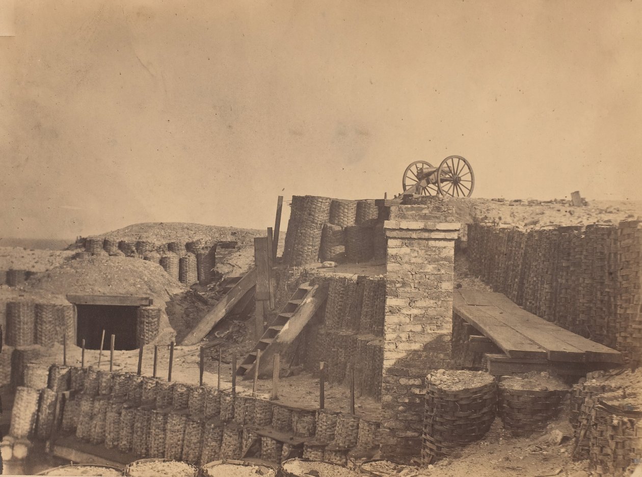 Vestingen bij Charleston, South Carolina, ca. 1861 door George Stacy.