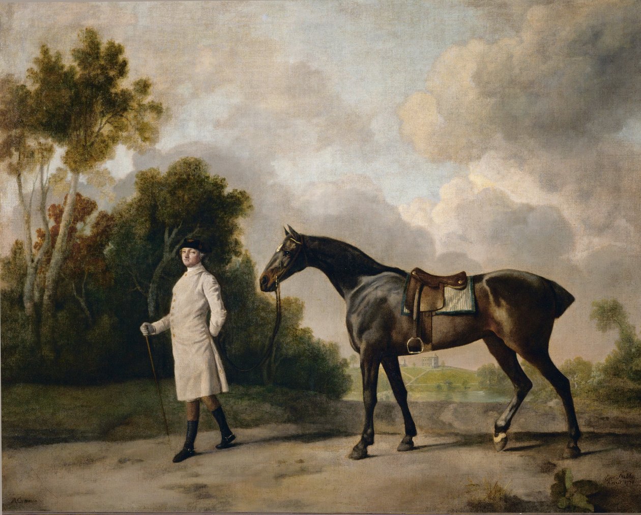 Assheton, eerste burggraaf Curzon, en zijn merrie Maria ... door George Stubbs