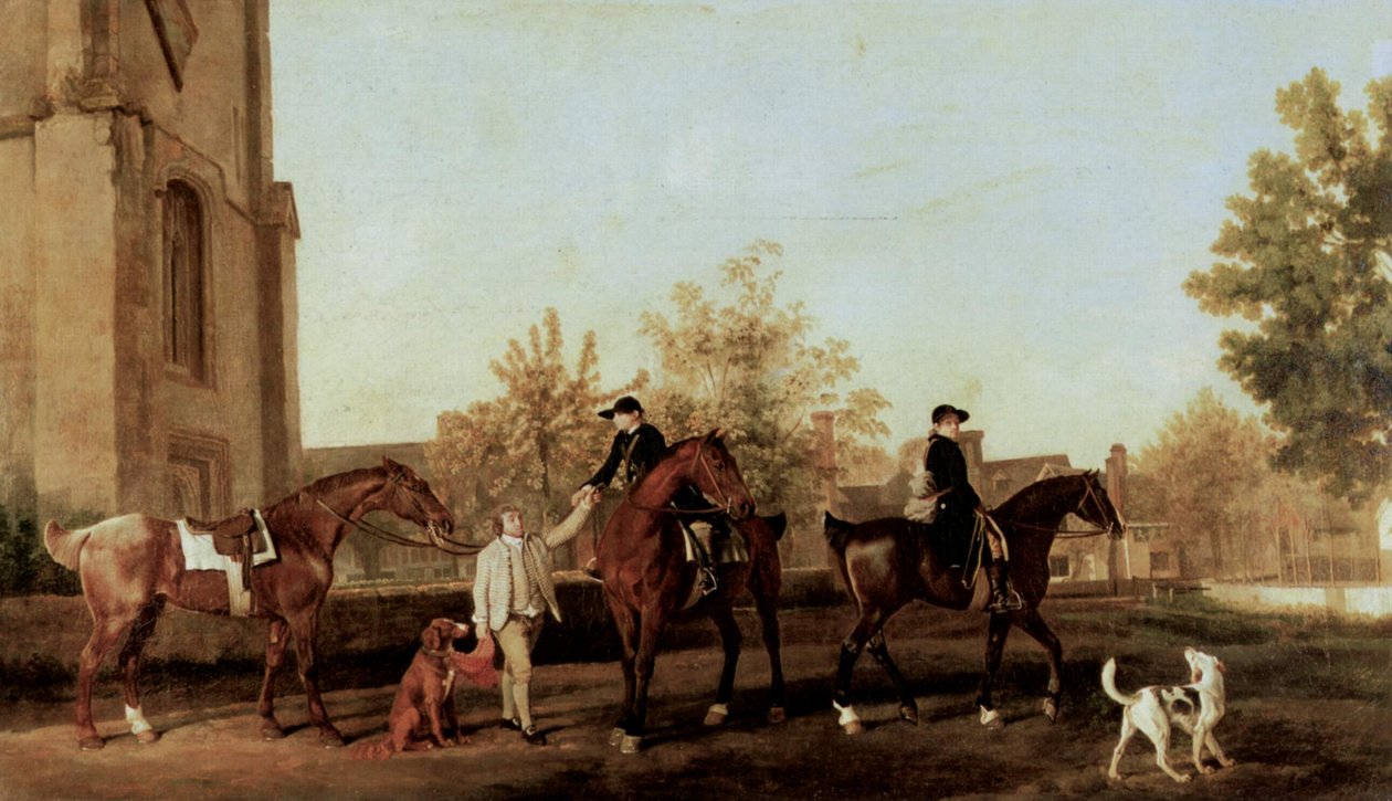 De jagers verlaten Southill door George Stubbs