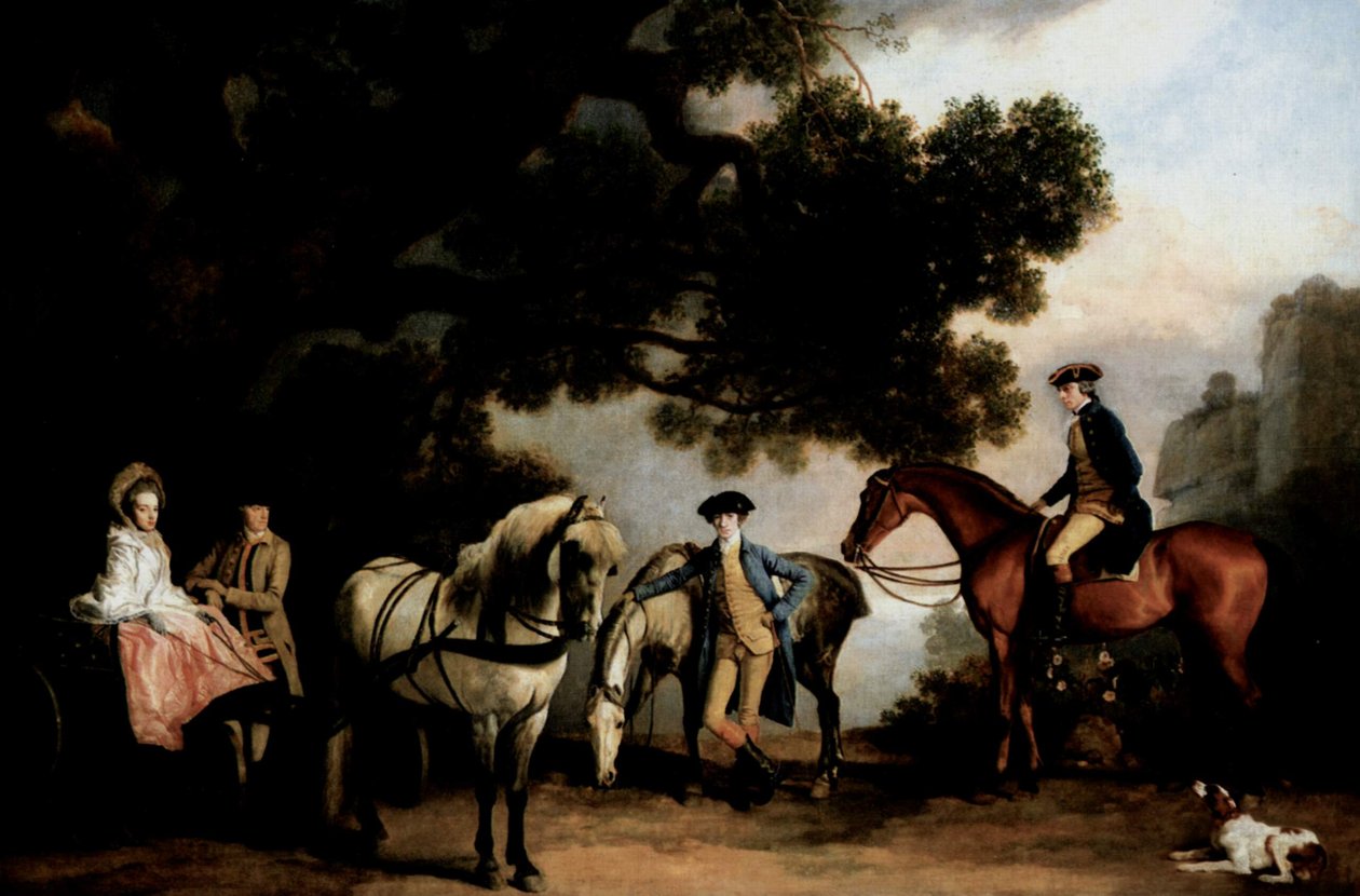 De families Milbanke en Melbourne door George Stubbs