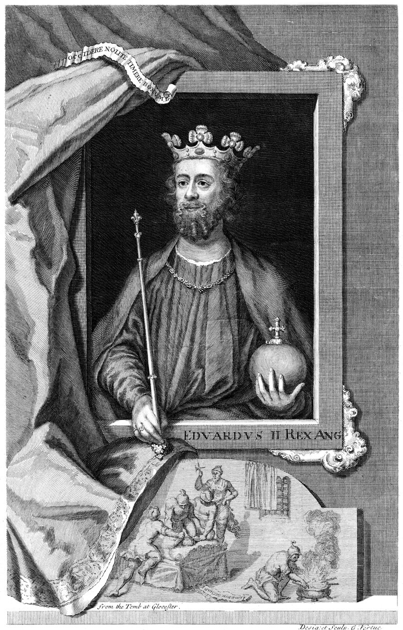 Edward II van Engeland, 18e eeuw door George Vertue