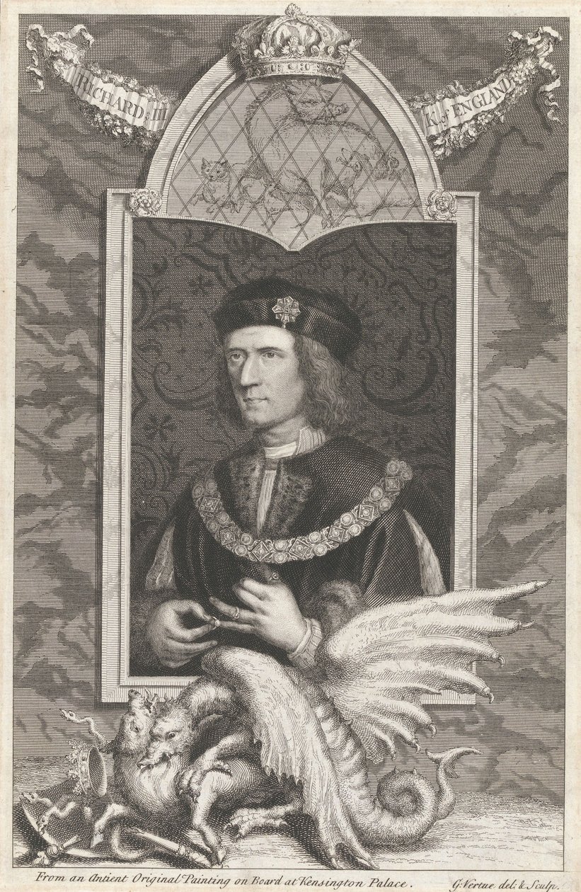 Richard III, koning van Engeland door George Vertue