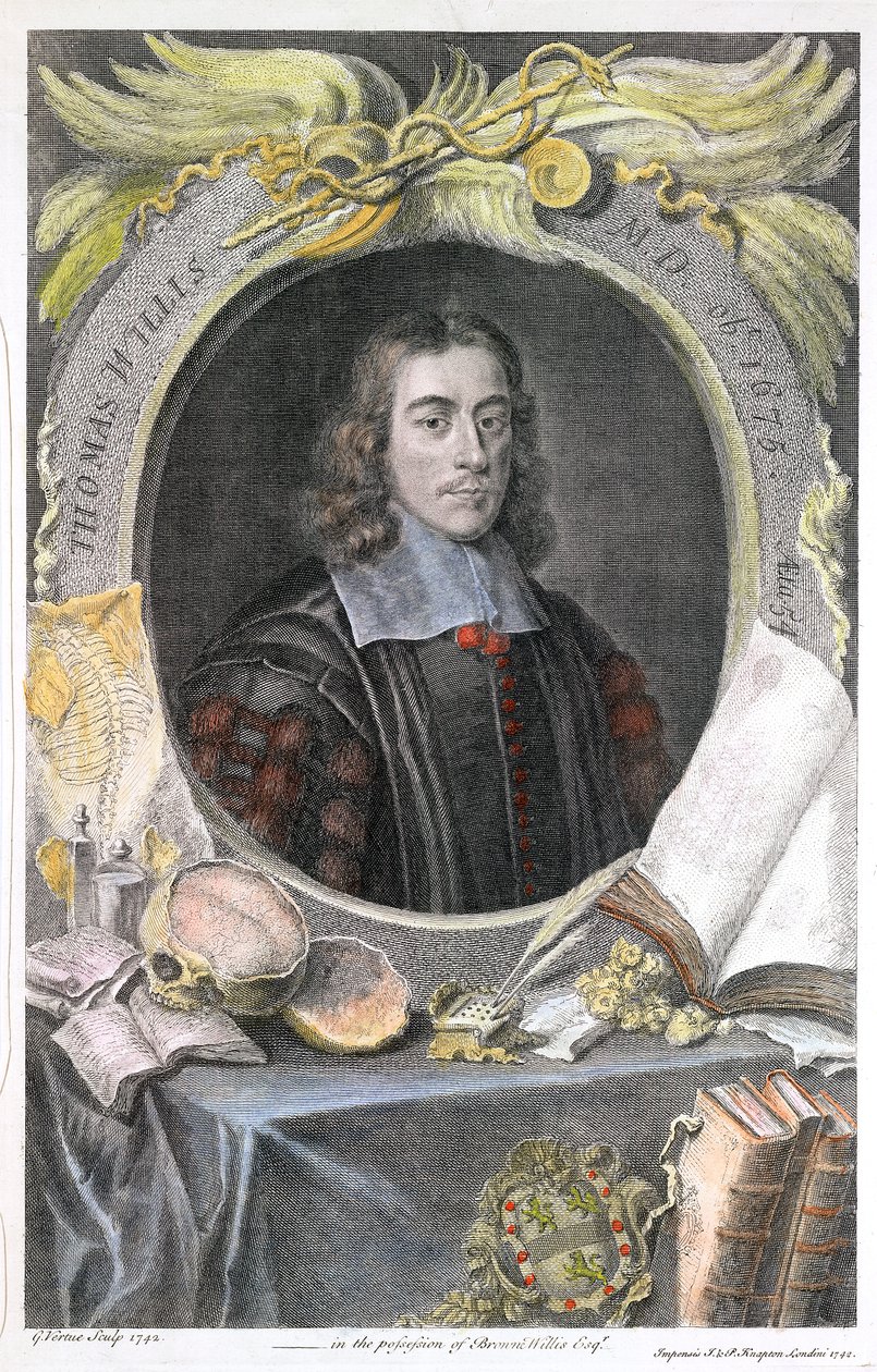 Thomas Willis, 17e-eeuwse Engelse arts, 1742 door George Vertue