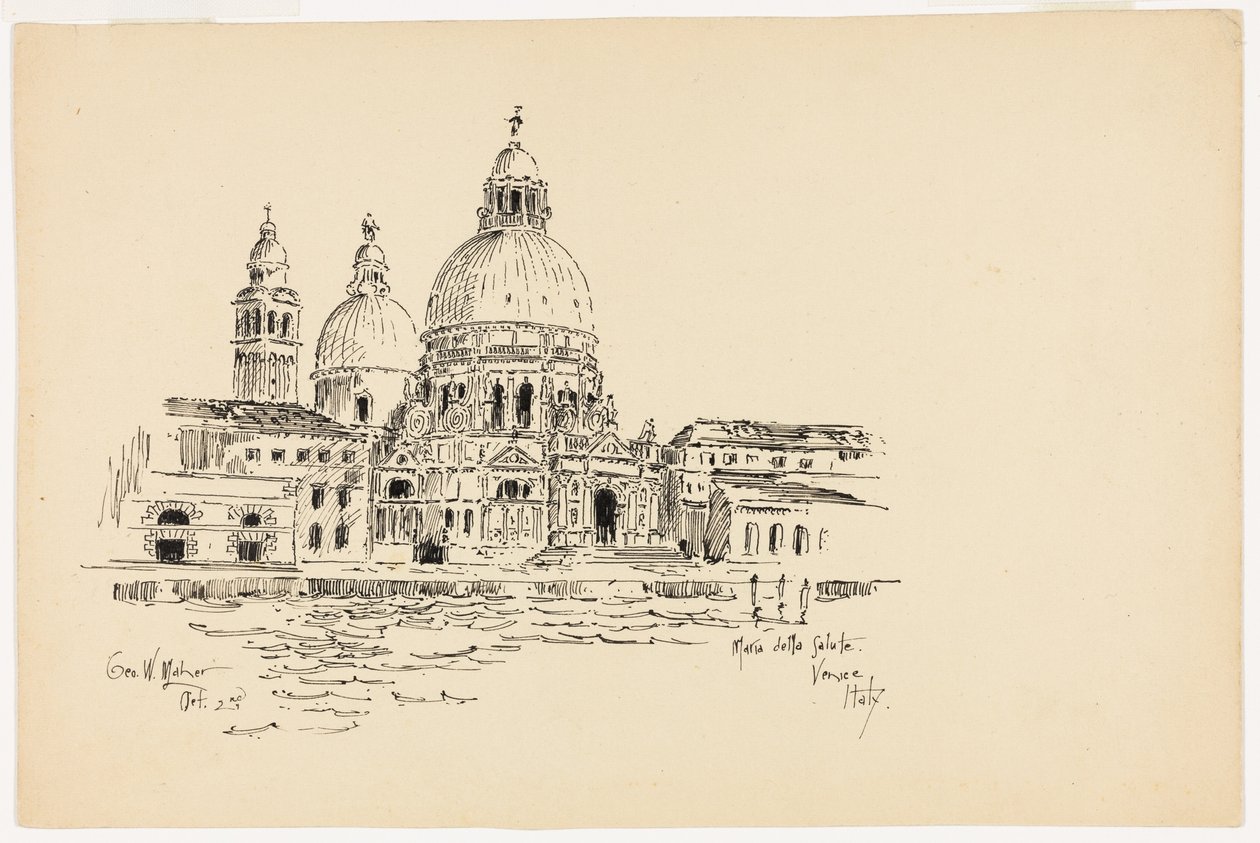 Sta. Maria della Salute, Venetië, Italië, reisschets door George Washington Maher