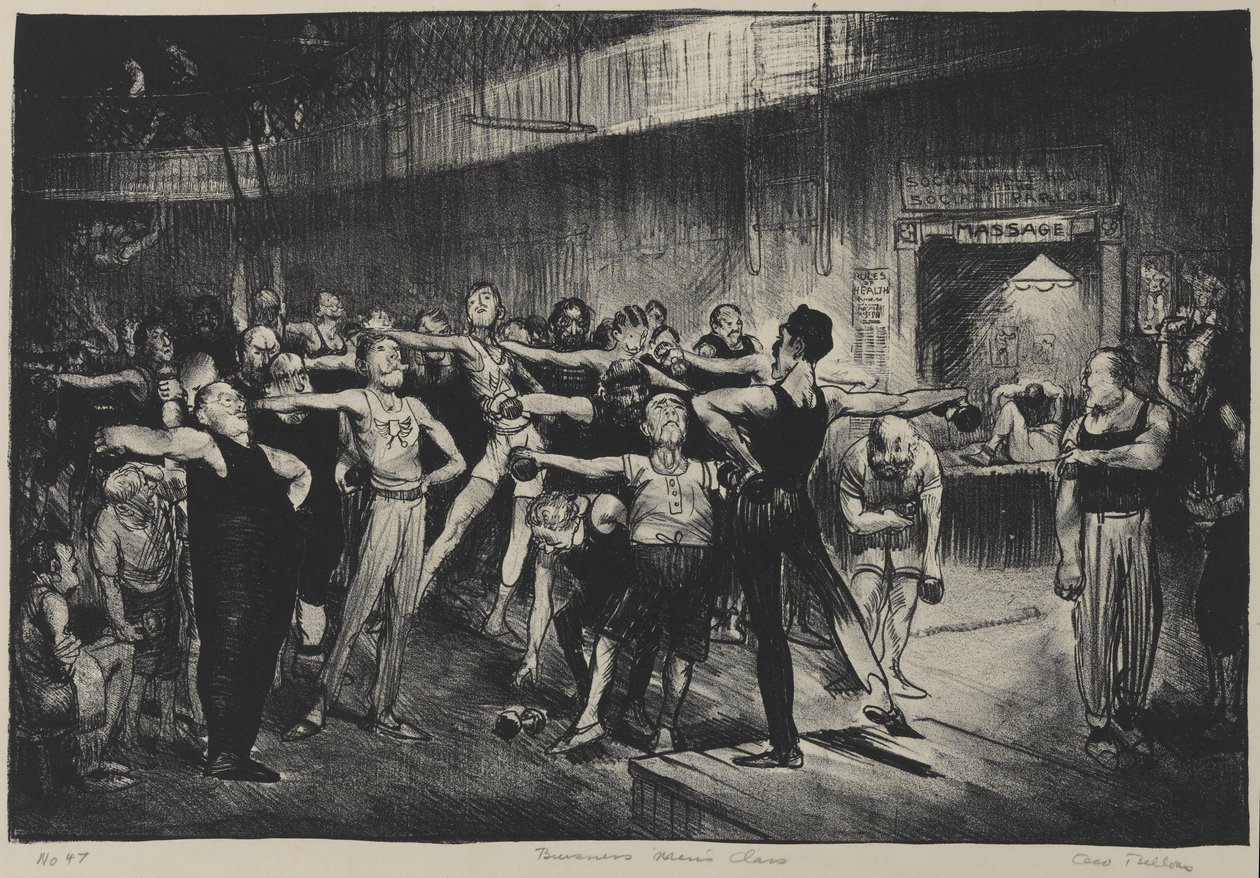 Business Mens Class, Y.M.C.A., 1916 door George Wesley Bellows