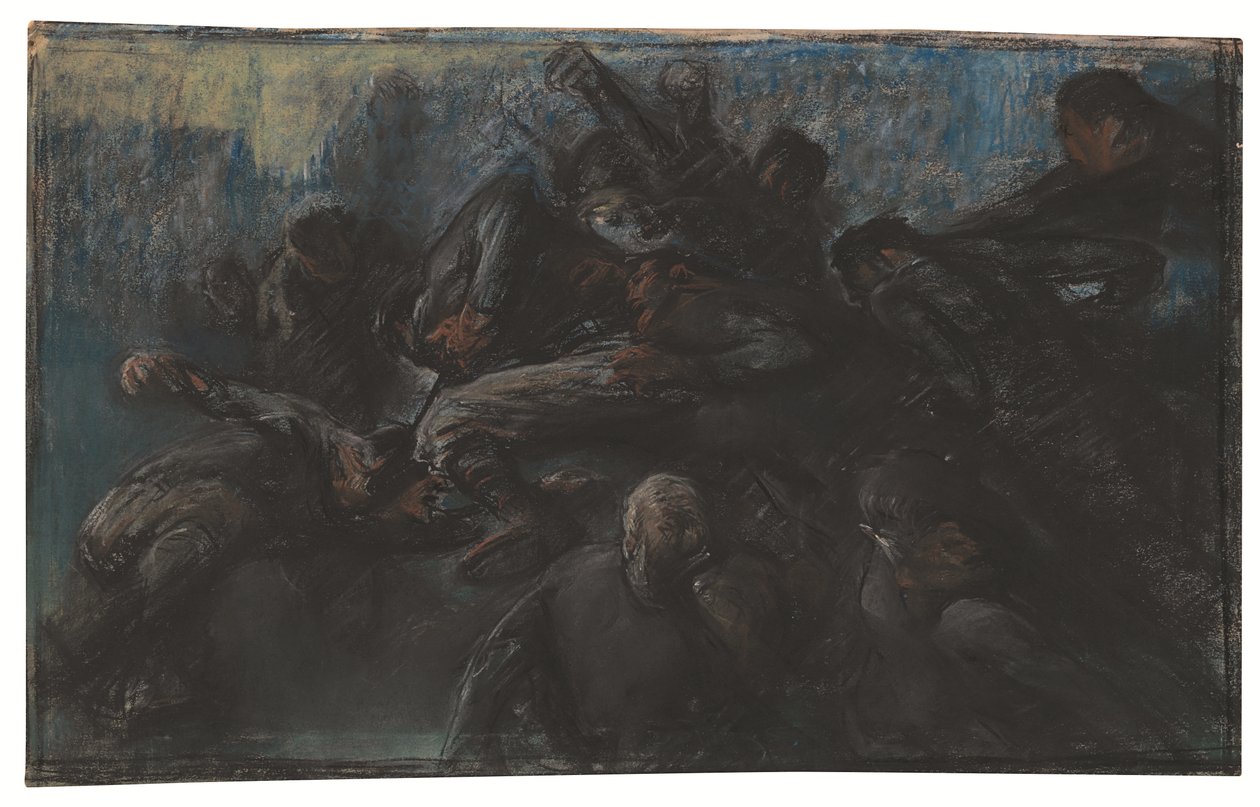 Voetbalwedstrijd door George Wesley Bellows