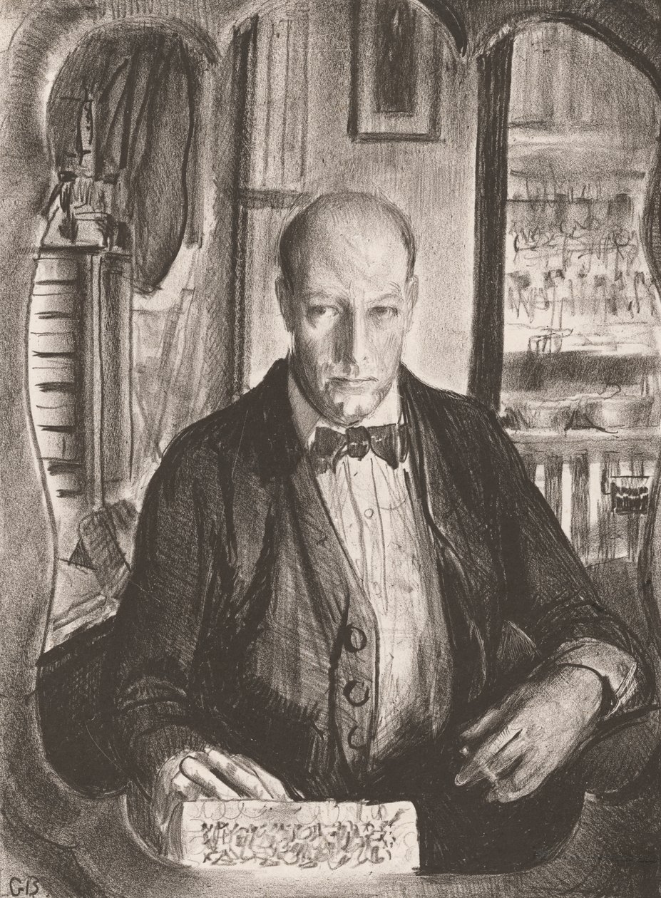 Zelfportret van George Wesley Bellows door George Wesley Bellows