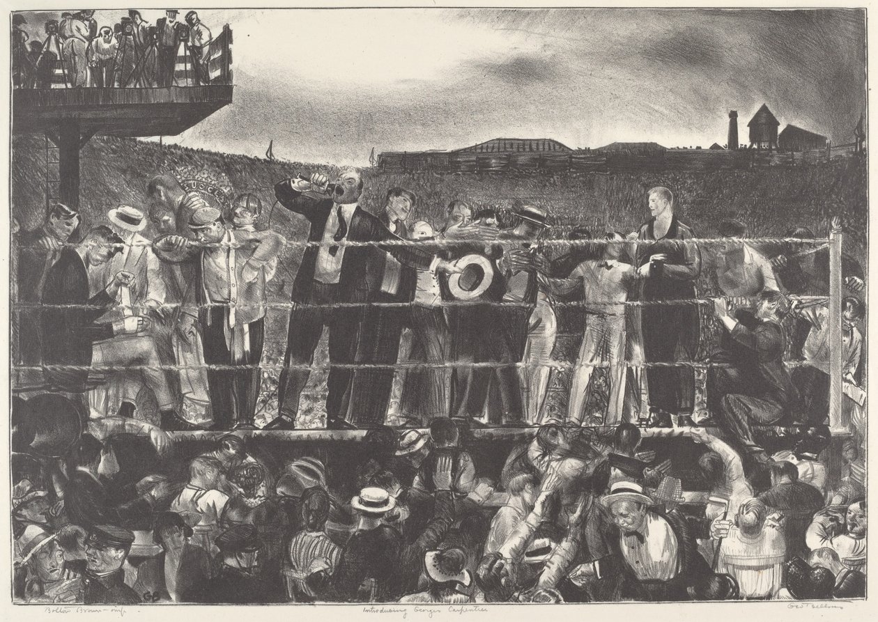 Introductie van Georges Carpentier, 1921 door George Wesley Bellows