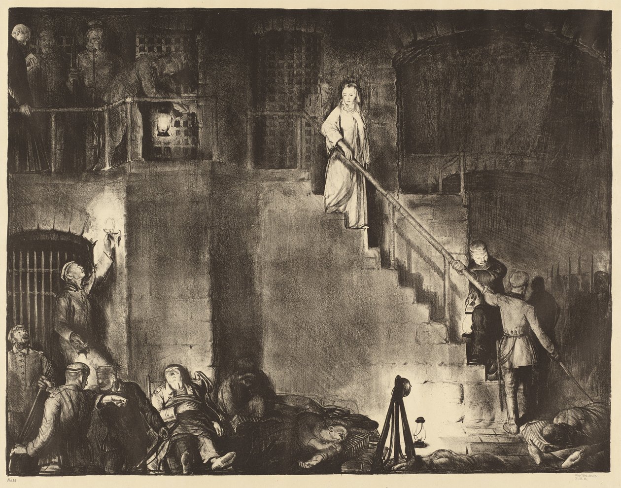 Moord op Edith Cavell door George Wesley Bellows