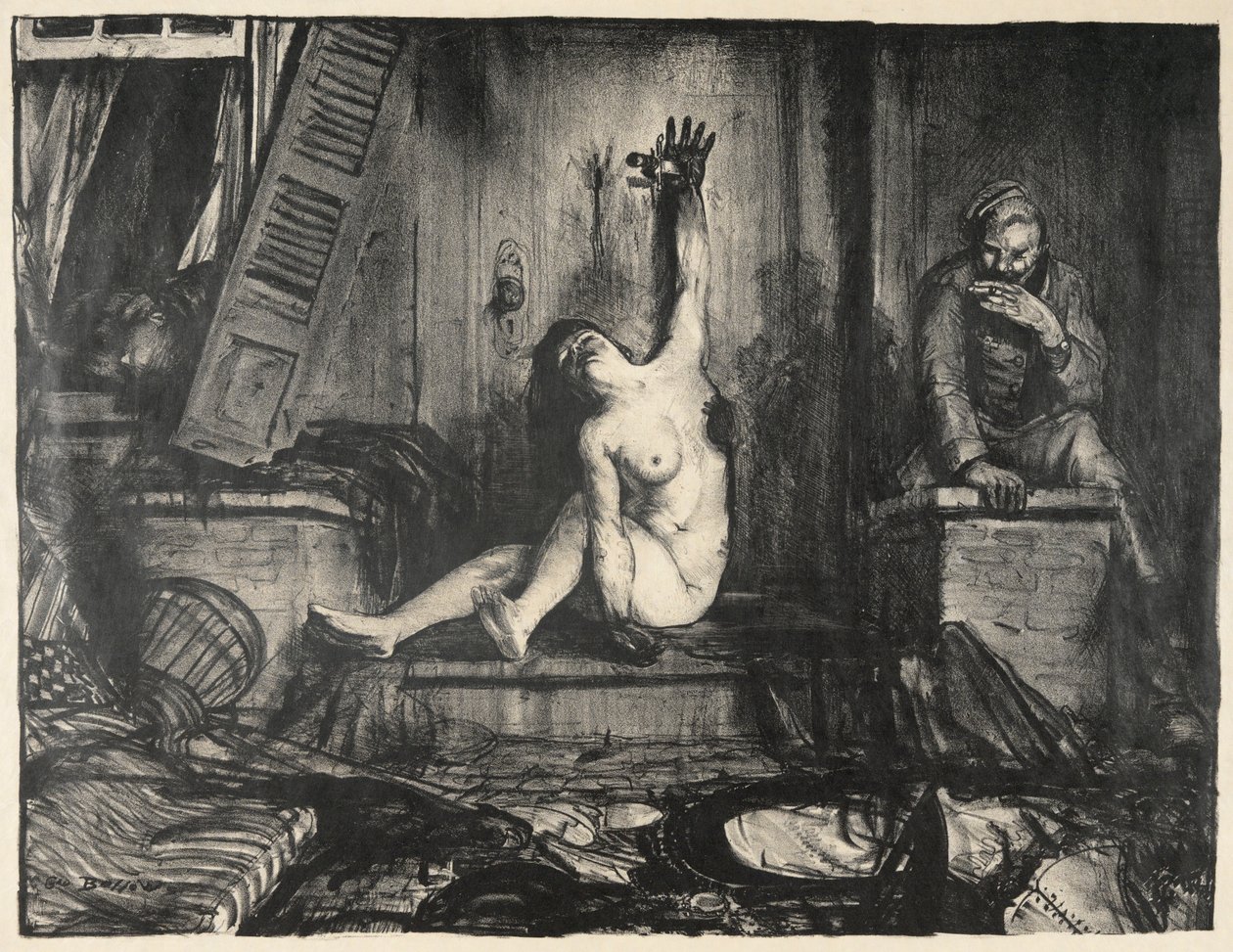 De Sigaret: Oorlogsserie door George Wesley Bellows