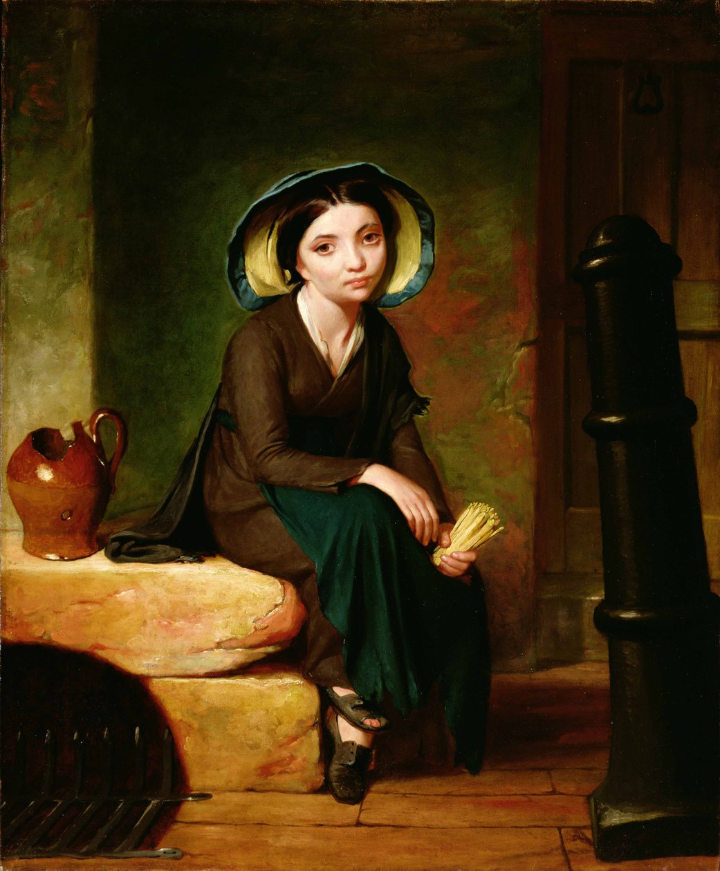 Het lucifermeisje, 1834 door George Whiting Flagg