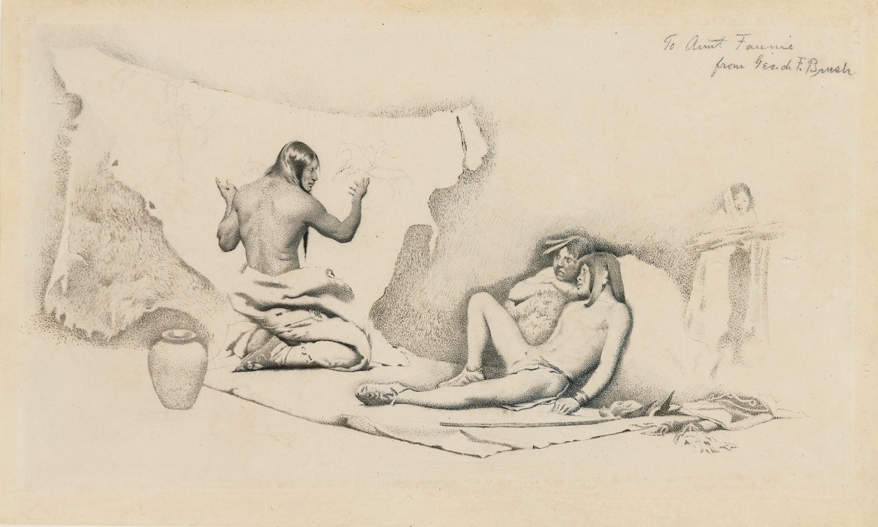 Studie voor Het Verhaal van de Schilder door George de Forest Brush or Brusch
