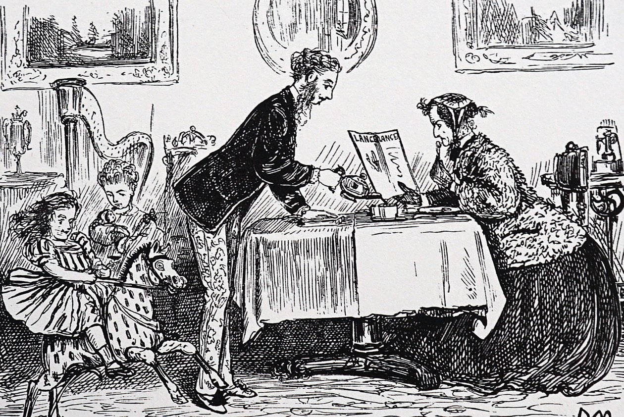 In 1865 kreeg Elizabeth Garrett Anderson als eerste vrouw een vergunning om geneeskunde te beoefenen door George du Maurier