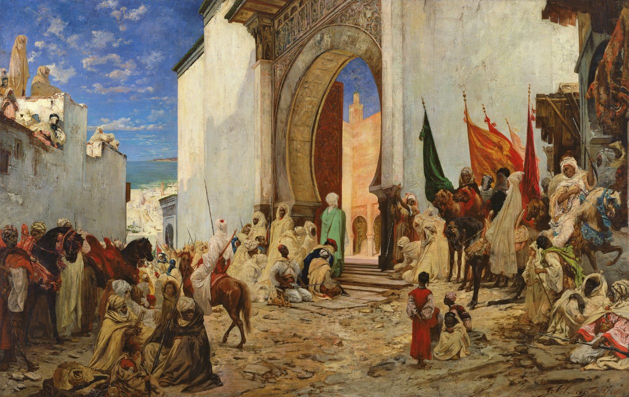 Intocht van de Sharif van Ouezzane in de moskee, 1876 door Georges Clairin