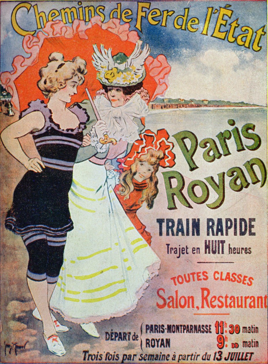 Advertentie voor de Paris-Royan spoorlijn, ca. 1908 door Georges Meunier