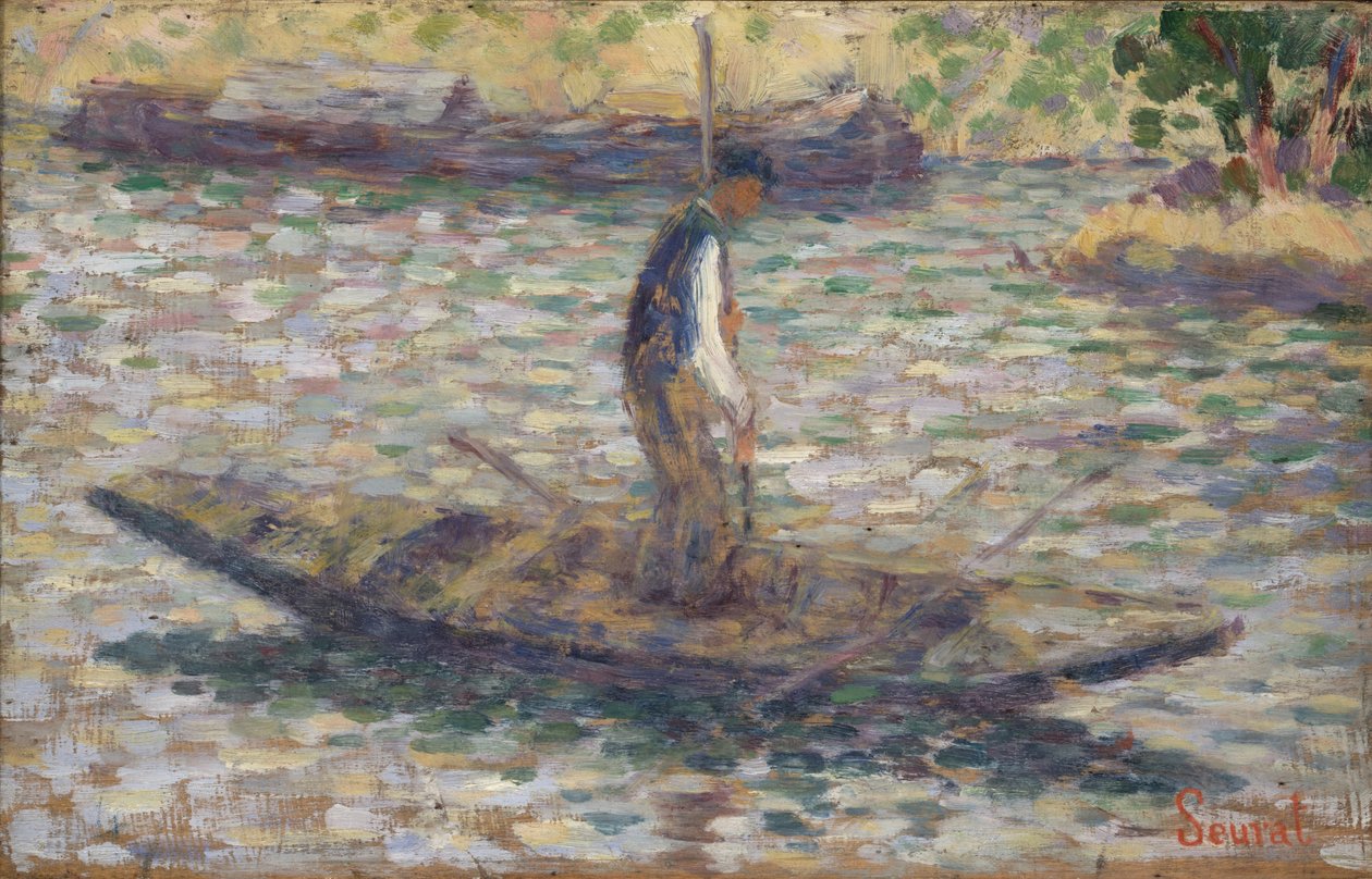 Een Visser, ca.1884 door Georges Seurat