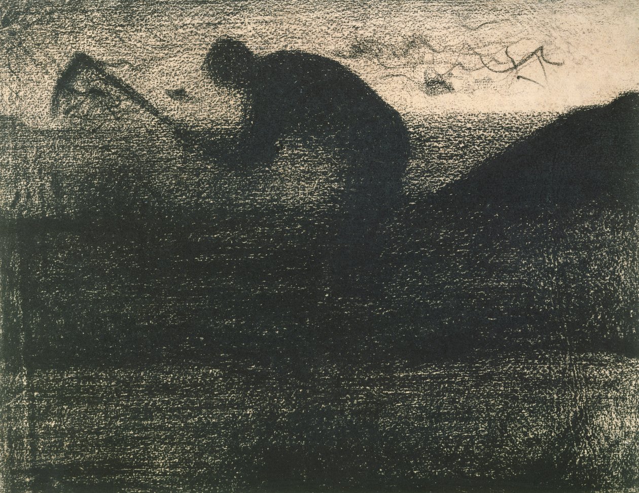 Man met een houweel, ca. 1883 door Georges Seurat