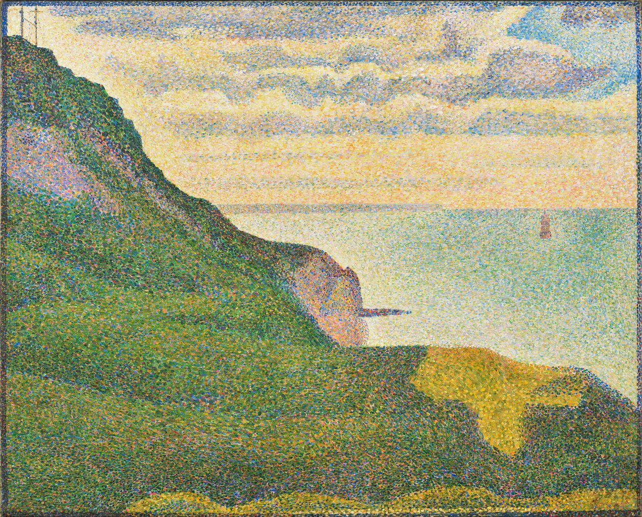 Zeegezicht bij Port-en-Bessin, Normandië, 1888 door Georges Seurat