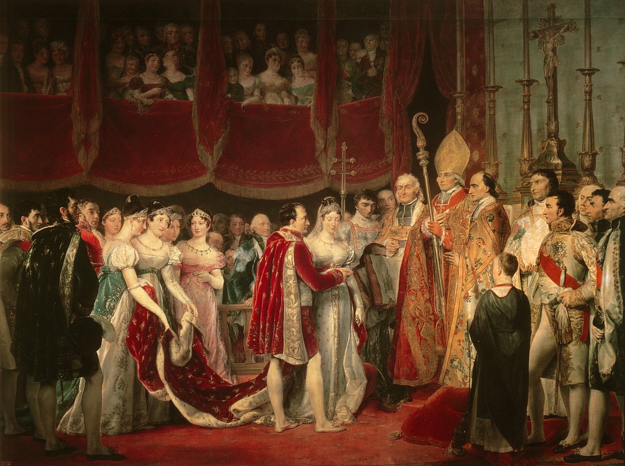 De huwelijksceremonie van Napoleon I en Aartshertogin Marie-Louis op 2 april 1810 door Georges Rouget