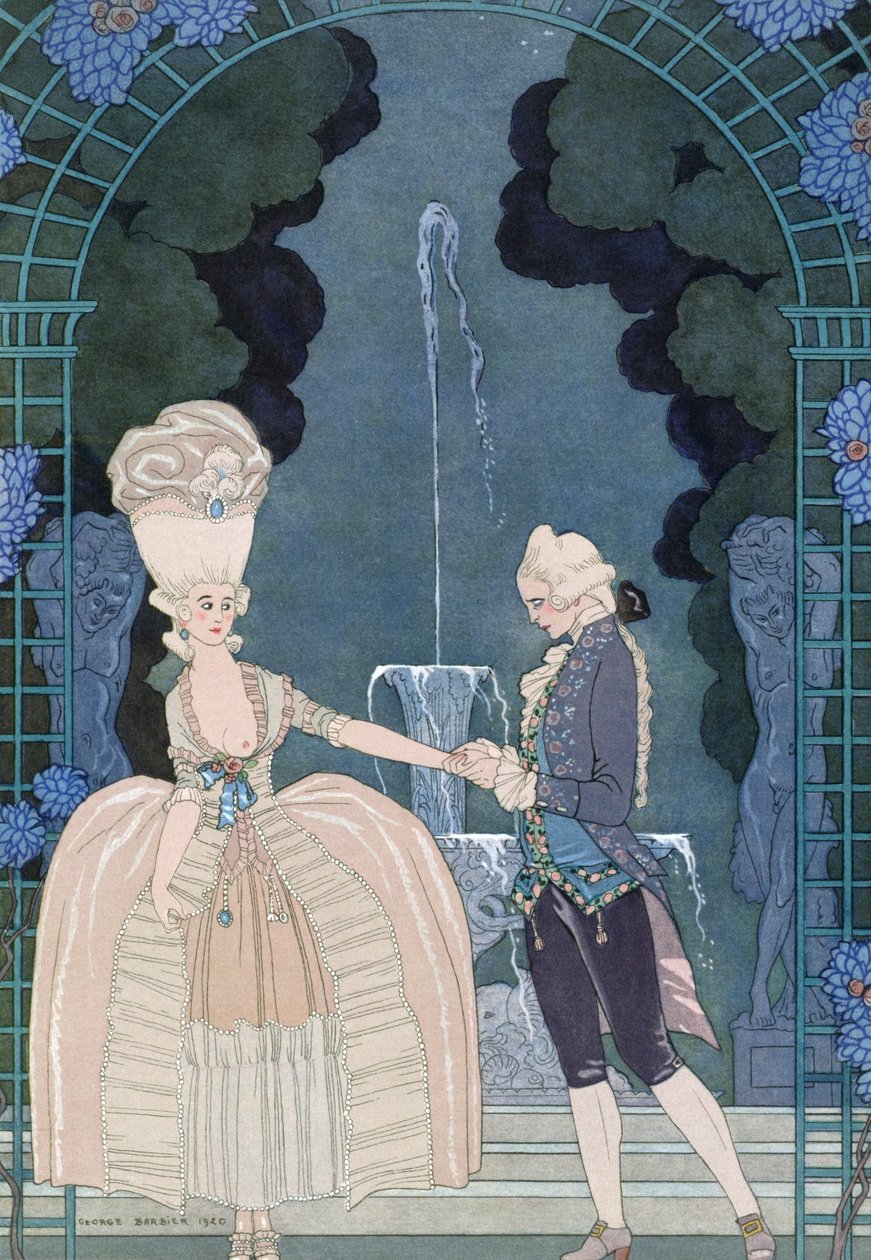 Liefde onder de fontein, illustratie voor 