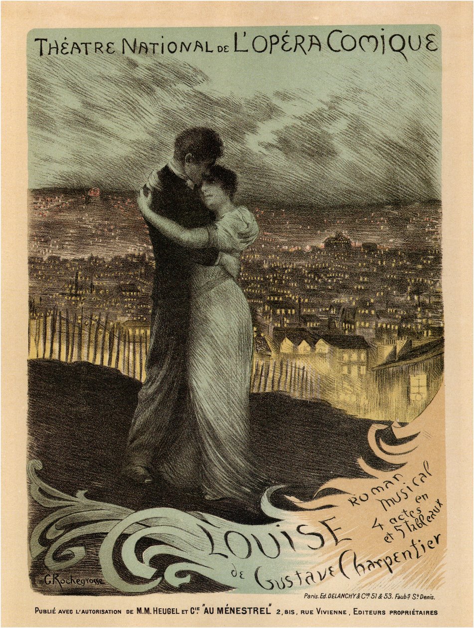 Poster voor de opera Louise door Gustave Charpentier, 1900 door Georges Antoine Rochegrosse