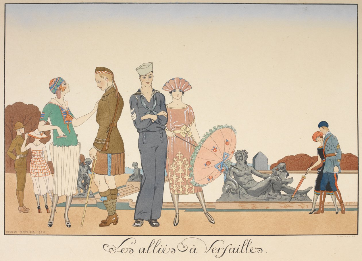 De bondgenoten in Versailles door Georges Barbier