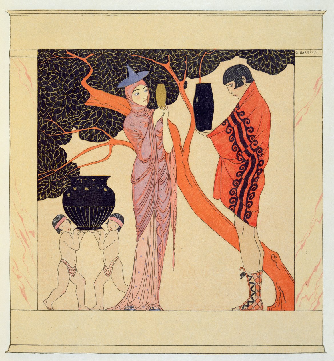 Liefdesteken door Georges Barbier