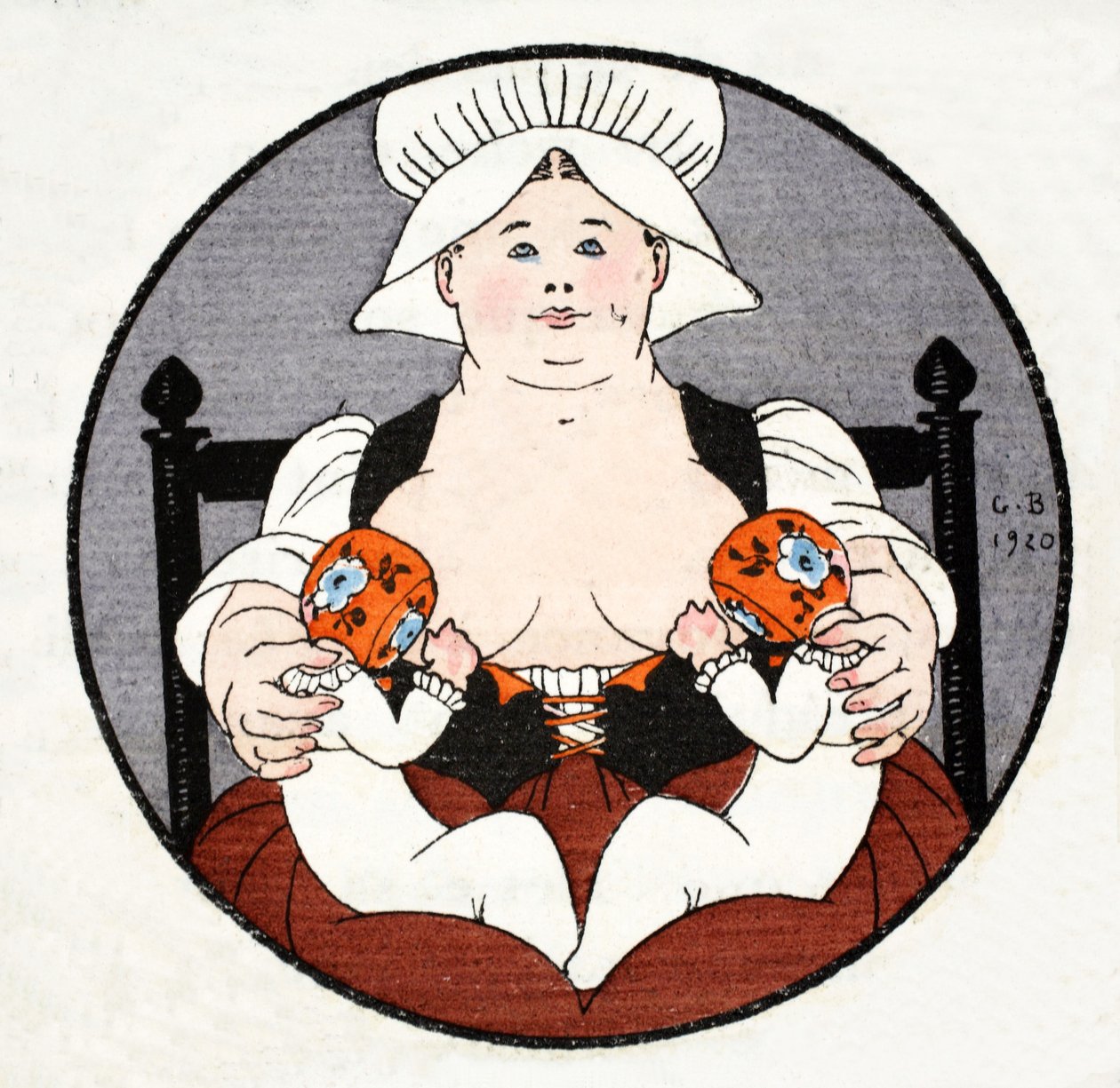 De Min met Tweelingen door Georges Barbier