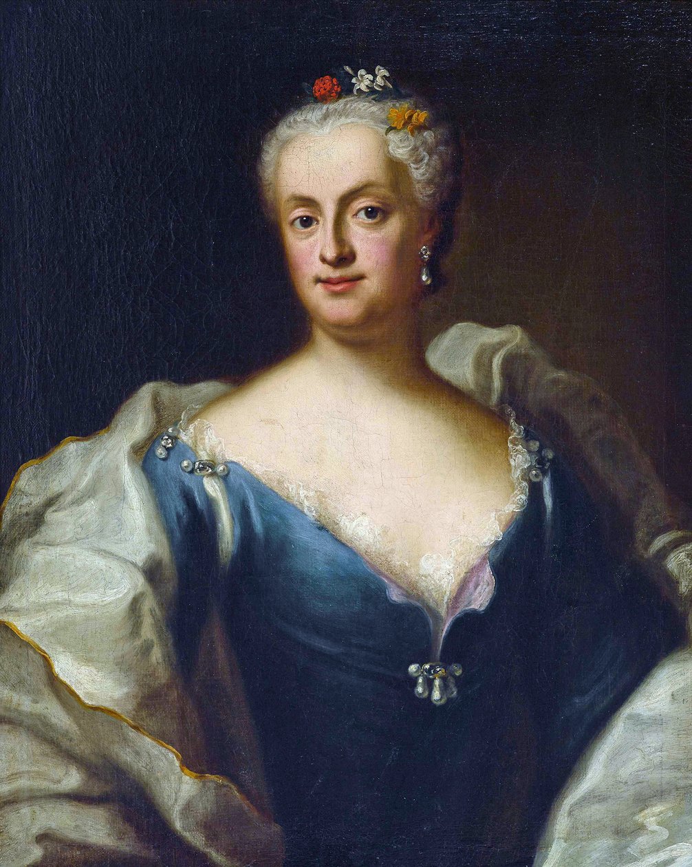 Marie-Anne de Saxe - Maria Anna Sophia van Saksen, keurvorstin van Beieren (1728-1797) door Georges Desmarées