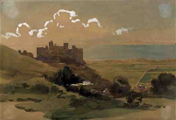 Harlech Kasteel, c.1913 door Georges Gascoyne